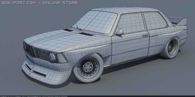 bmw 3 e21 3Dモデル .c4d .max .obj .3ds .fbx .stl .blend 
