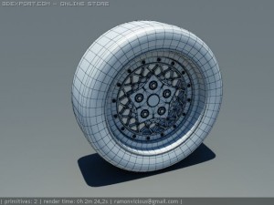 wheel oldschool 3D Model