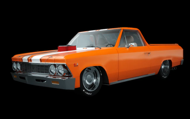 chevrolet elcamino 1966 3D Model .c4d .max .obj .3ds .fbx .stl .blend 