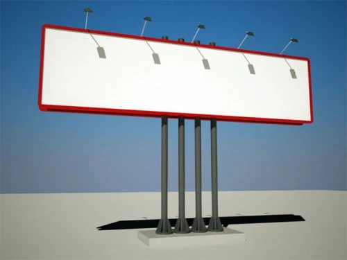 billboard 12x3m 3D Model .c4d .max .obj .3ds .fbx .stl .blend