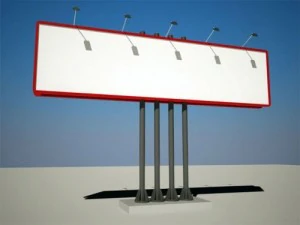 papan reklame 12x3m Model 3D