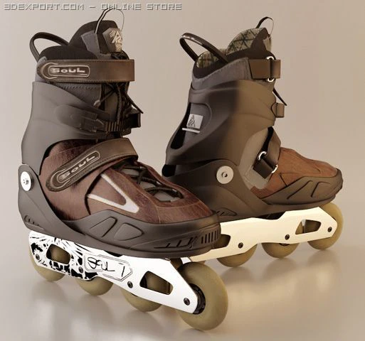 k2 soul 7 roller inline skate 3D Model .c4d .max .obj .3ds .fbx .stl .blend 
