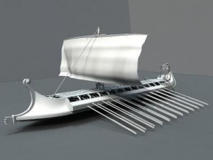 greek ancient ship 3D Модель