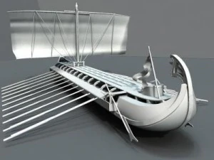 greek ancient ship 3D Model