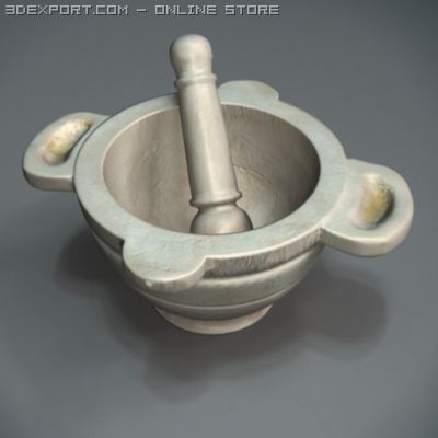 pestle 3D 模型 .c4d .max .obj .3ds .fbx .stl .blend