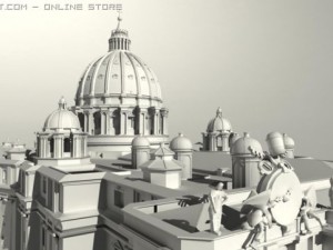 st peters basilica rome 3D Модель