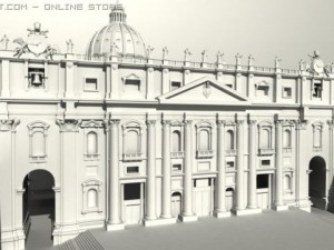 st peters basilica rome 3D 模型
