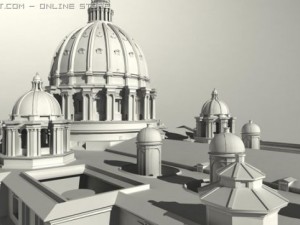 st peters basilica rome 3D 模型