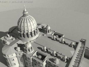 st peters basilica rome 3D 模型