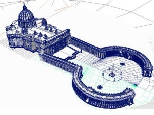 st peters basilica rome 3D 模型