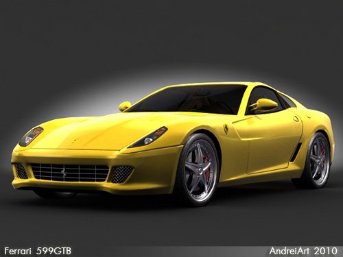 ferrari 599 3D Model .c4d .max .obj .3ds .fbx .stl .blend 