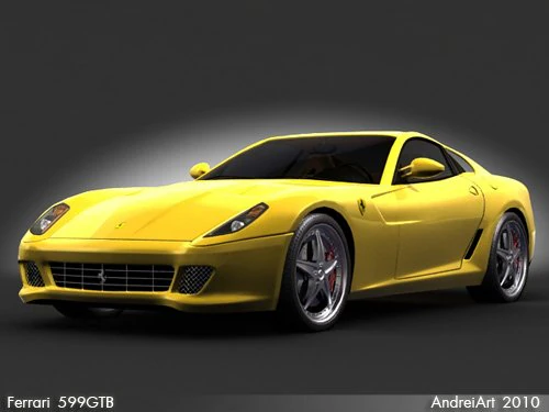 ferrari 599 3D Model .c4d .max .obj .3ds .fbx .stl .blend 
