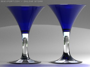handmade martini glasses Modelo 3D