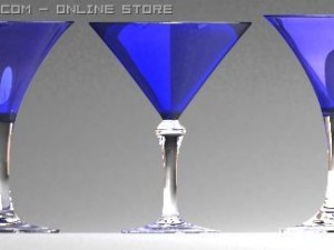 handmade martini glasses 3D Model