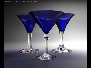 handmade martini glasses 3D Model