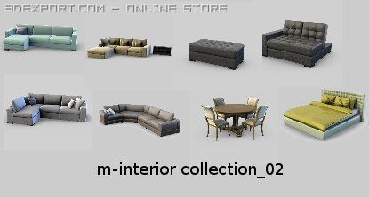 minterior collection 02 3D Модель .c4d .max .obj .3ds .fbx .stl .blend 