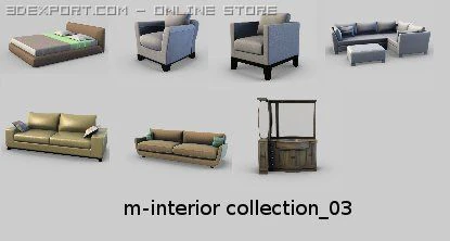 minterior collection 03 3D Model .c4d .max .obj .3ds .fbx .stl .blend 