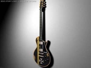 esp iron cross james hetfield signature guitar 3D Model