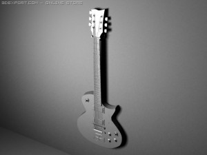 esp iron cross james hetfield signature guitar 3D Model