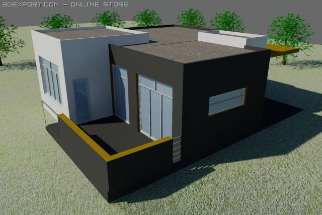 small house 2 Modèle 3D .c4d .max .obj .3ds .fbx .stl .blend 