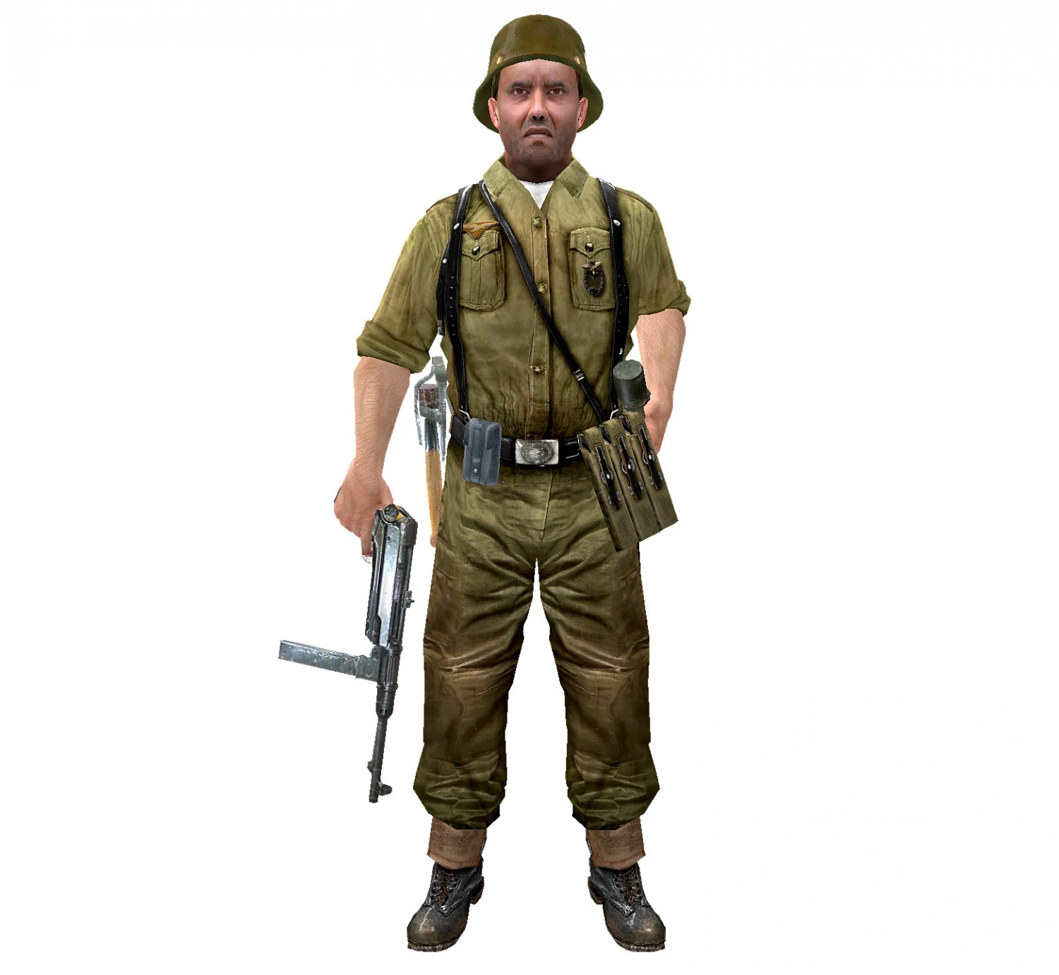 wwii german soldier 3D Model .c4d .max .obj .3ds .fbx .stl .blend