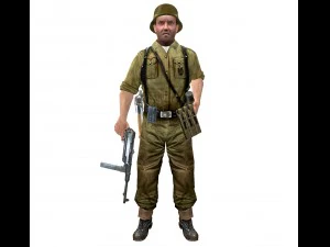 wwii german soldier 3D Model