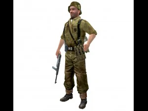 wwii german soldier 3D Model