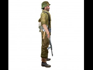 wwii german soldier Model 3D