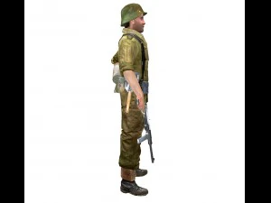 wwii german soldier 3D Model