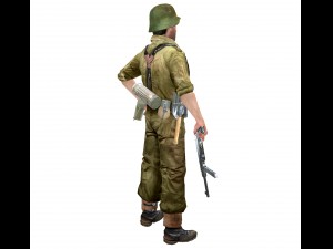 wwii german soldier Model 3D