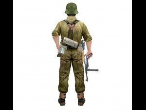 wwii german soldier Model 3D