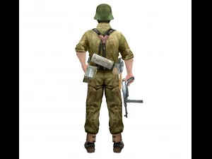 wwii german soldier 3D Model
