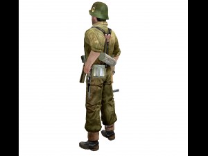 wwii german soldier Model 3D