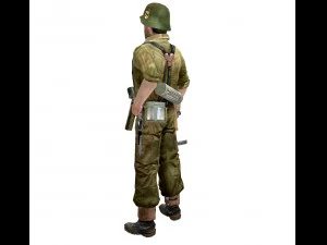 wwii german soldier 3D Model