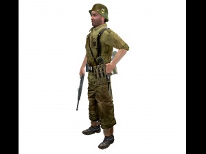 wwii german soldier Model 3D