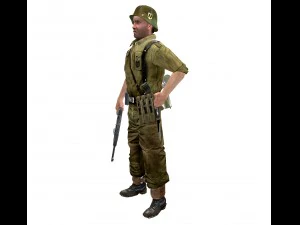 wwii german soldier 3D Model