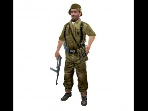 wwii german soldier 3D Model