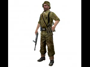 wwii german soldier 3D Model