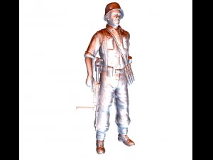 wwii german soldier 3D Model