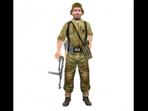 wwii german soldier 3D Model