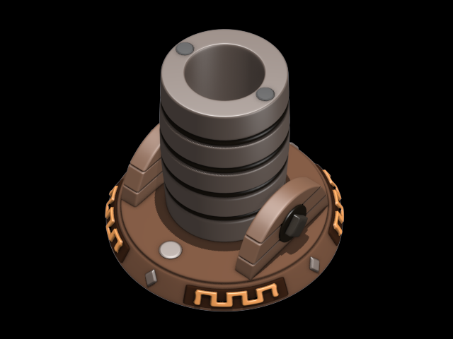 canon turret with upgrades Modelo 3D .c4d .max .obj .3ds .fbx .stl .blend