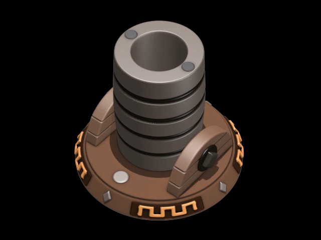 canon turret with upgrades 3D Model .c4d .max .obj .3ds .fbx .stl .blend 