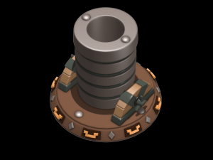 canon turret with upgrades Modelo 3D