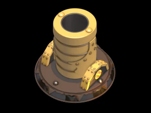 canon turret with upgrades 3D Model