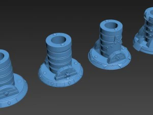 canon turret with upgrades 3D Model