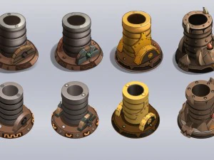 canon turret with upgrades 3D Model