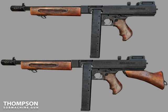 thompson Model 3D .c4d .max .obj .3ds .fbx .stl .blend 