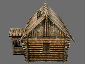 wooden village house 3D Model