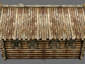 wooden village house 3D Model