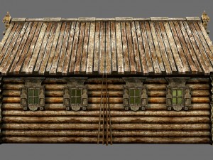 wooden village house 3D Model
